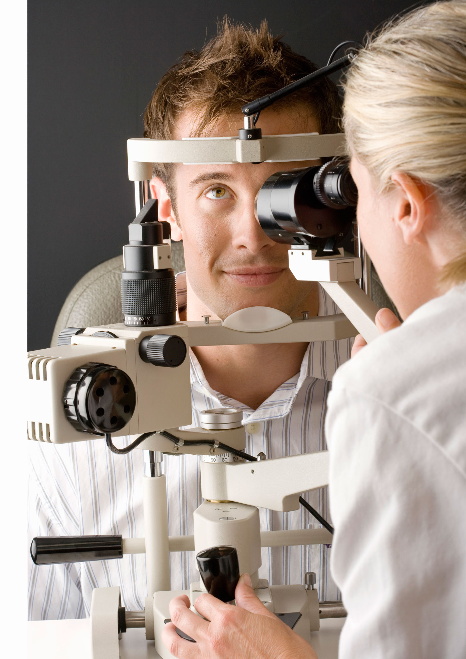 Person having an eye exam