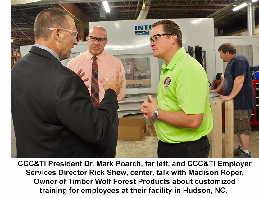 Mark Poarch at Timber Wolf Forest products plant