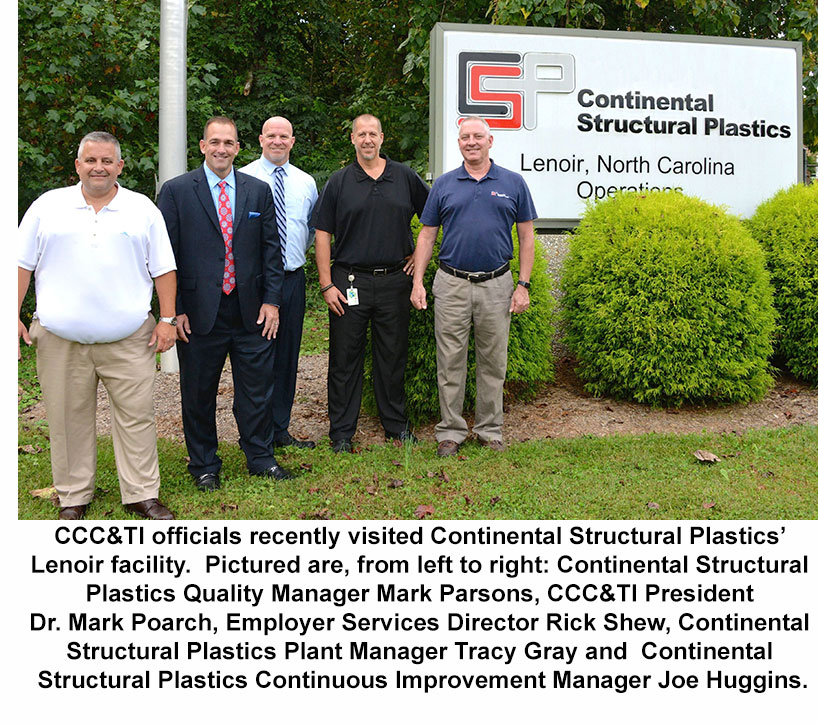 CCC&TI visits Continental Structural Plastics plant
