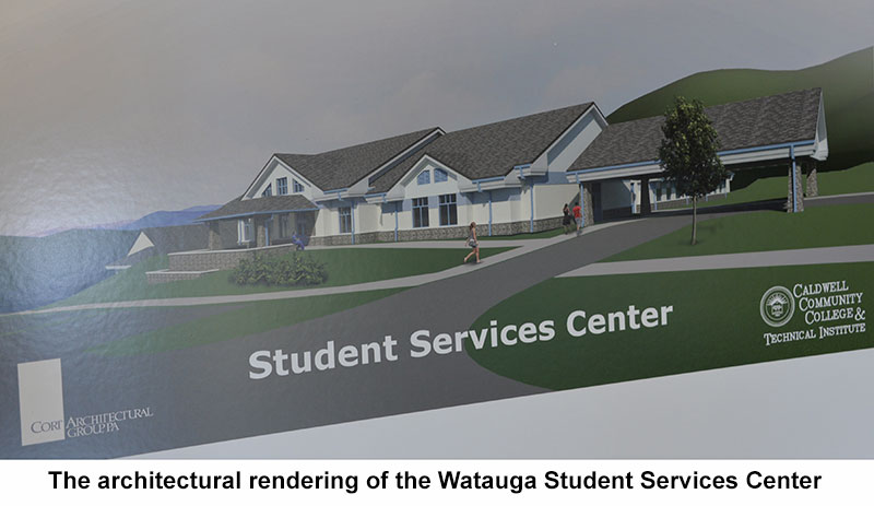 architectural rendering of the Watauga Student Services Center 