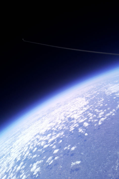 View of the earth from 92 thousand feet