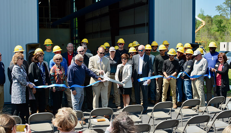 Ribbon cutting for Lineworker Facility