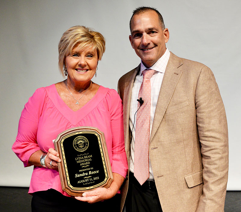 Sandra Reece awarded the Lydia Beam Memorial Award