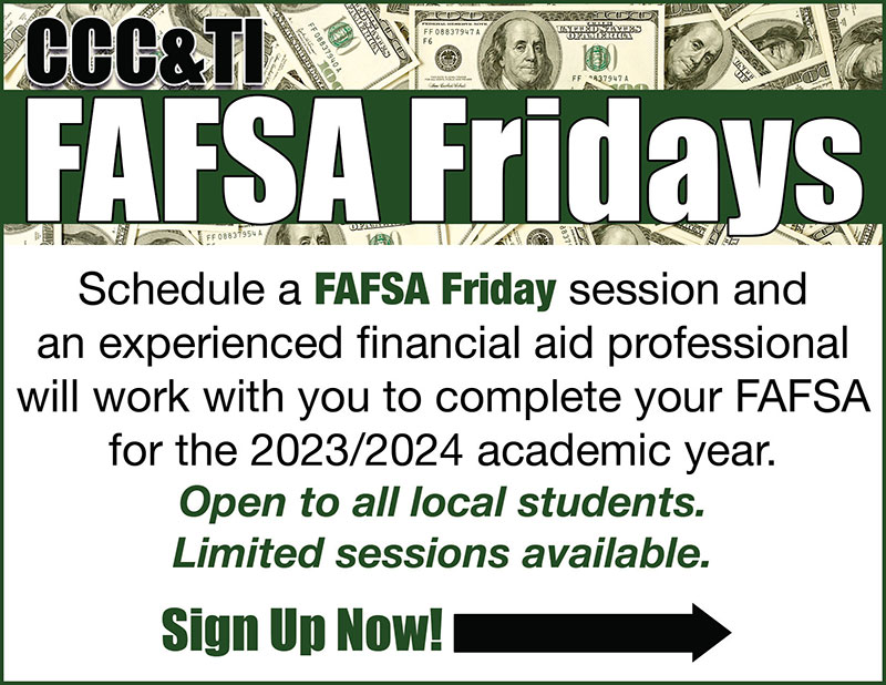 Ad for FAFSA FRIDAY