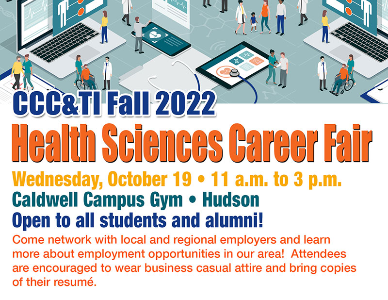 Ad for Health Sciences Career Fair 10/19